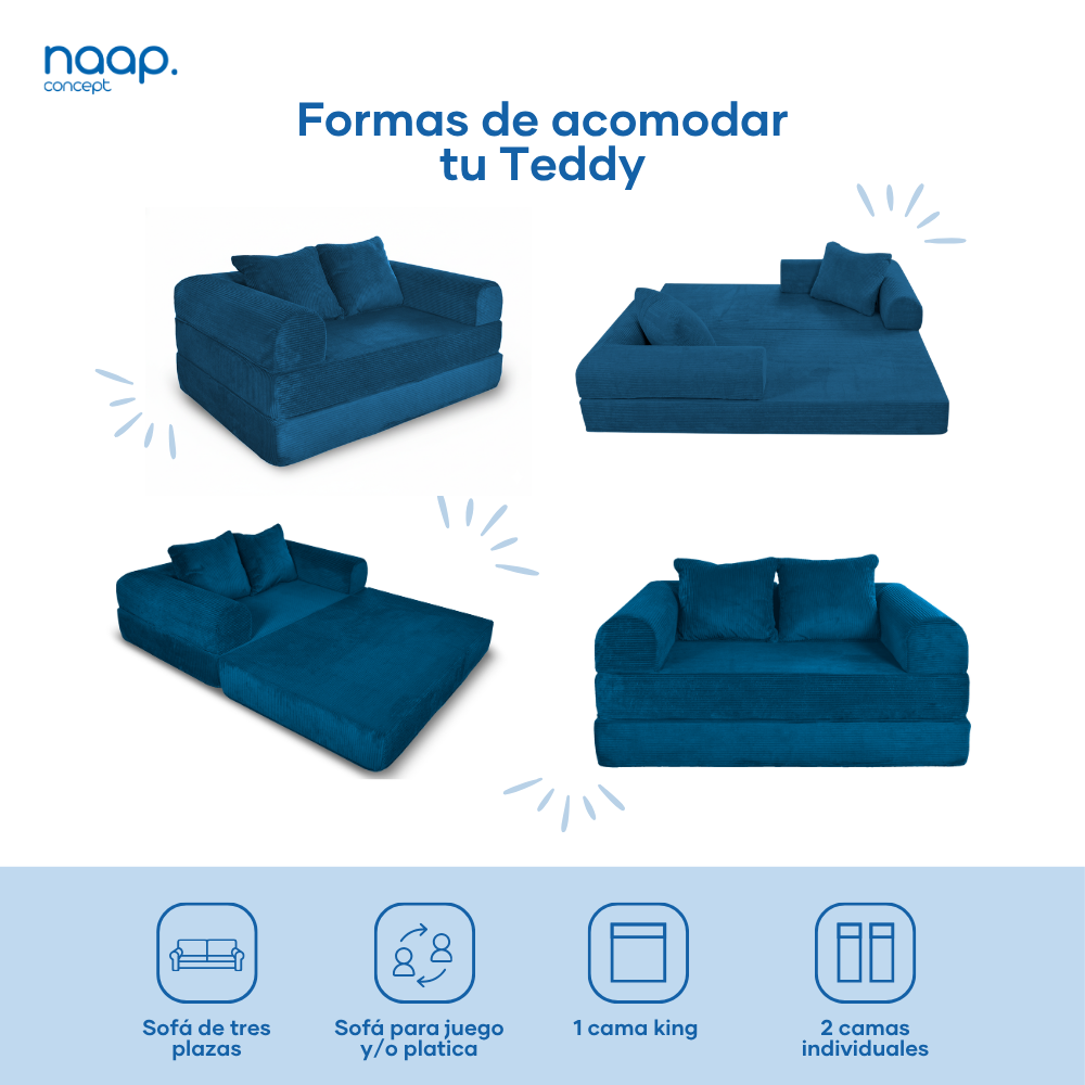 SOFA CAMA TEDDY QUEEN SIZE