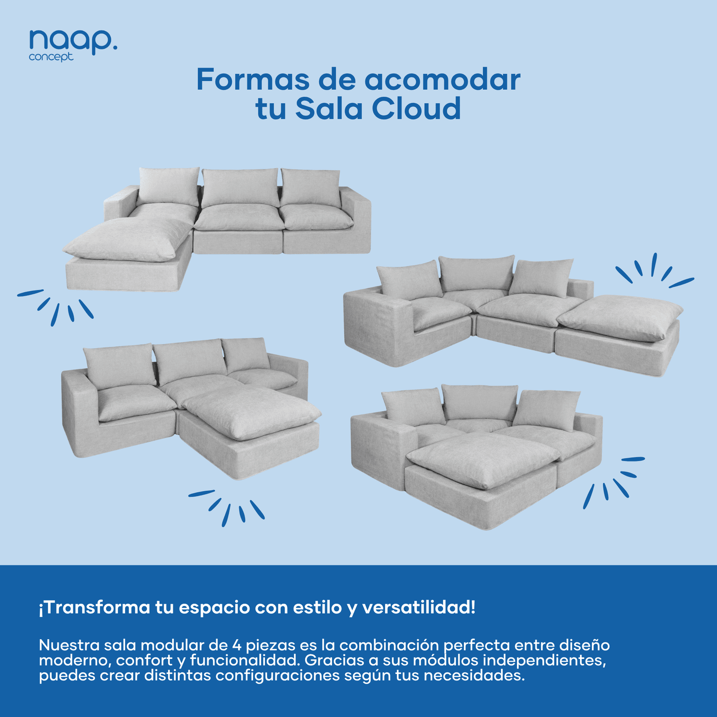 Sala Cloud de 4 Modulos