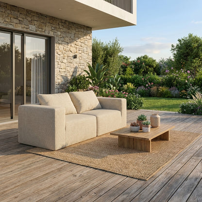 Sala California Exterior – Sofá Modular de Espuma para Terraza o Patio | Tela Mykonos
