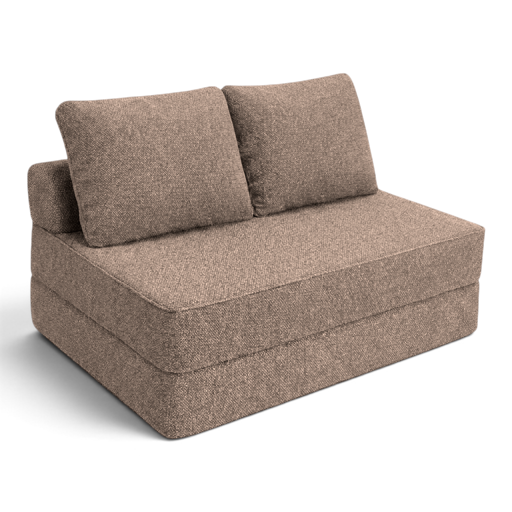 Sofá cama matrimonial Naap Concept de espuma color café con diseño modular sin estructuras rígidas