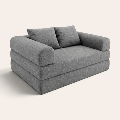 Sofá cama modular Naap Concept Teddy en color gris con diseño ergonómico de espuma de alta densidad y brazos